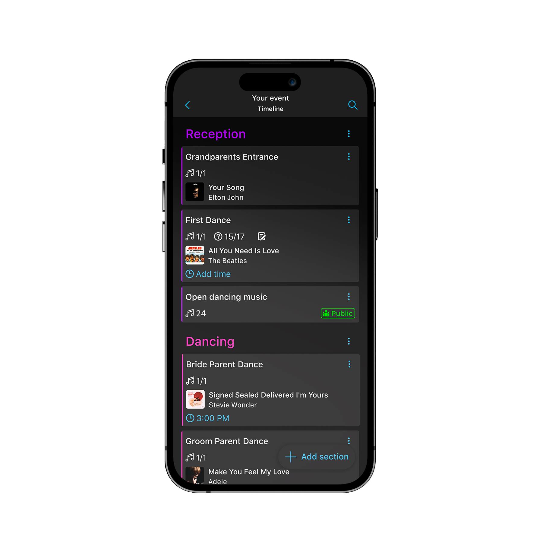 What is one way that sets Blue Line Entertainment apart from the others?  Our complete online planning app for any event.  Plan your party, dance, reception, etc from any device completely online.  Even invite guests to help out.  Check out Vibo in this weeks blog!  https://www.owensborodj.com/post/faq-s