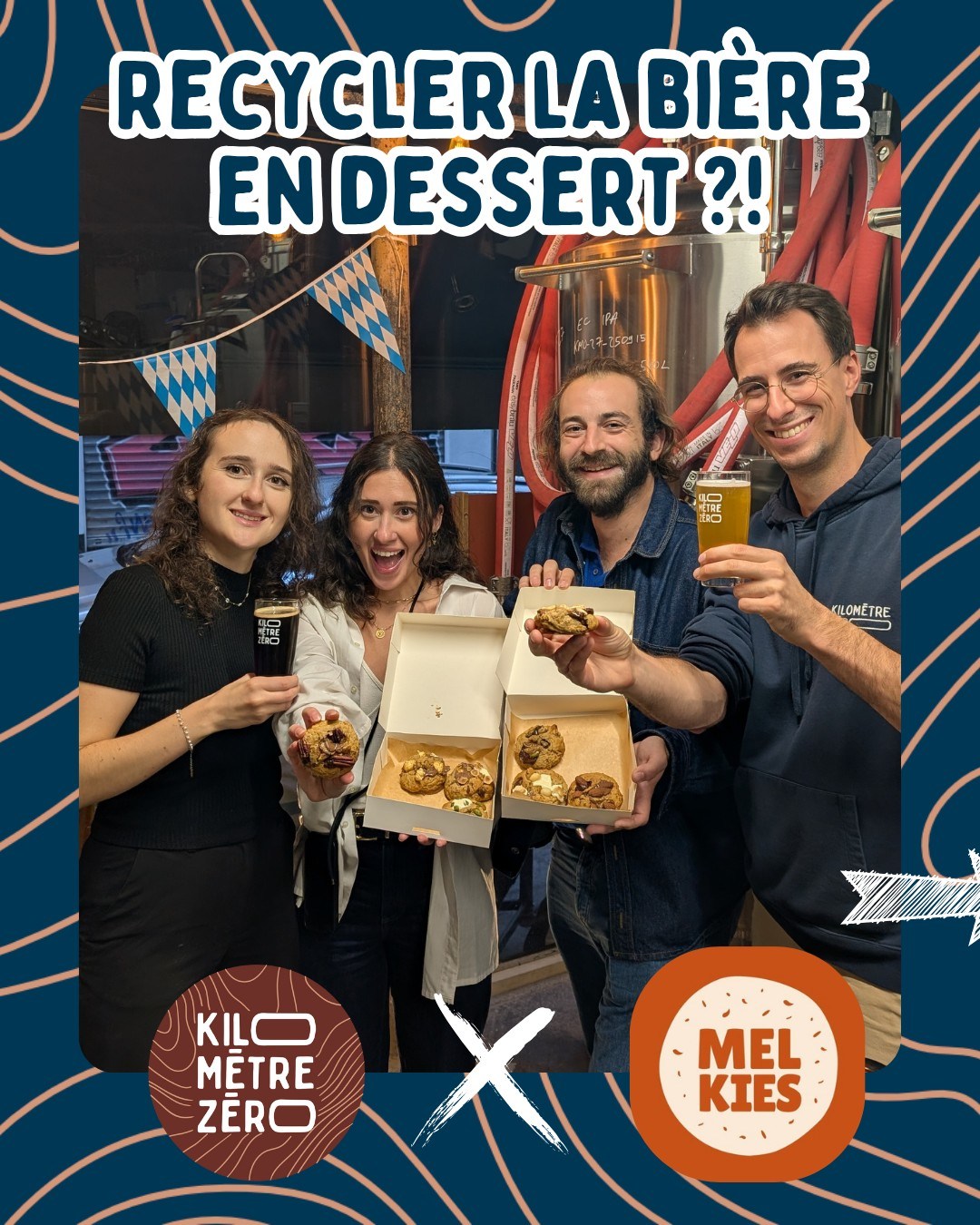 🍪 Recycler la bière… en dessert ? 😋
On a imaginé avec nos voisines de @melkiesparis des cookies uniques, faits à partir de nos drêches de brassage : les restes de céréales qui servent à brasser nos bières 🍻♻️
Résultat : un cookie fondant, gourmand, et 100% circuit court. Le goût du local, de l’artisanat et de la revalorisation, comme on l’aime au Kilomètre Zéro 💛
👉 Dis-nous en commentaire : avec quelle bière tu croquerais ton cookie ? 👇
📍 Kilomètre Zéro x Melkies
39 rue Notre-Dame-de-Nazareth — Paris 3e
Suis le @km0paris pour rester au courant de nos actualités brassicoles !
L’abus d’alcool est dangereux pour la santé, à consommer avec modération. 💛
#beer #craftbeer #biere #bierecraft #cookie #foodwaste #zerowaste
#dreches #melkies #circuitcourt #paris3 #republique #collab #brewpub
#microbrasserie #craftparis #dessert #parisfood #sortiraparis