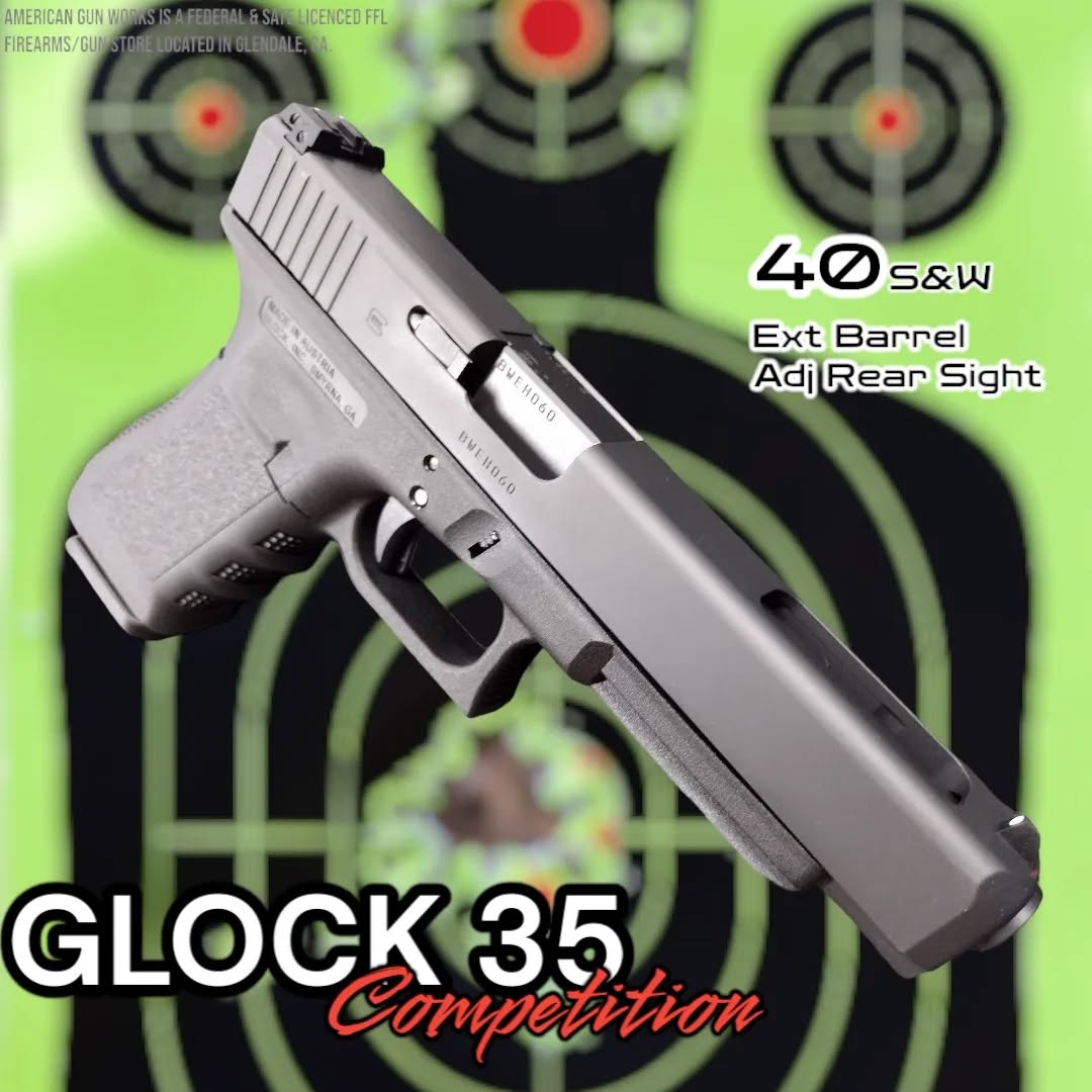 GLOCK 34 and 35s are IN STOCK!  Get your FREE Swag!
NO PEER TO PEER ONLINE SALES OF ANY KIND. NO SALES THROUGH INSTAGRAM OR FACEBOOK. IN STORE ONLY. American Gun Works is a Federal & Sate Licenced FFL Firearms/Gun Store located in Glendale, CA.
#glock #pistol #glock35 #glock34 #9mm #40cal #shootingsports #competition #2a #nra #pewpew #45acp #usveterans