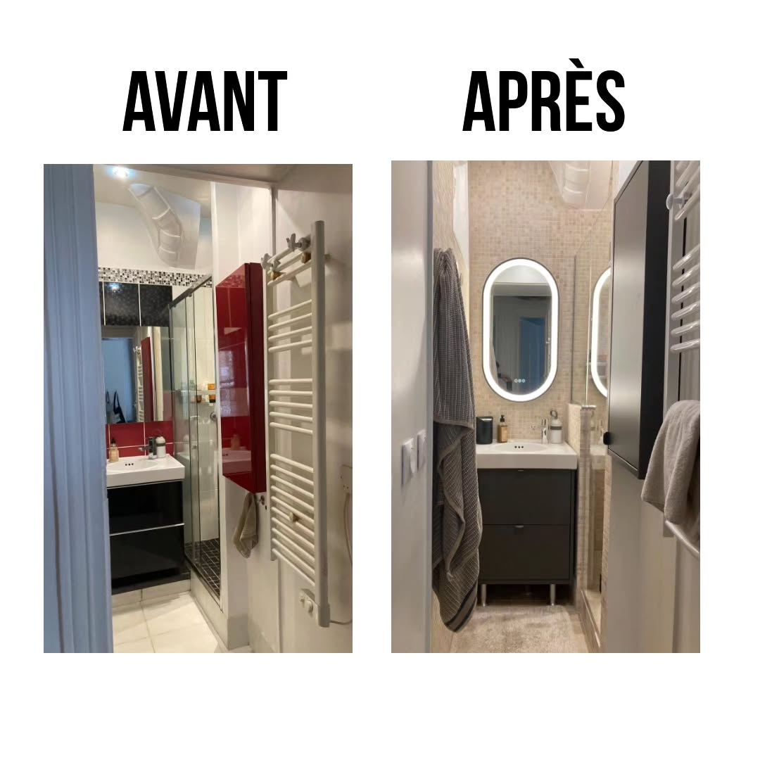 Salle d'eau à Nogent
Rénovation totale 
#mdservices #mhameddaoud #renovation #amenagement #travaux #amenagementdinterieur #renovationdinterieur #chantier #btp #carrelage #plomberie #electricite #parquet #peinture #papierpeint #isolation #maçonnerie #menuiserie #entreprisebtp #chantierderenovation #cuisine #salledebain #picoftheday #photodujour #avantapres