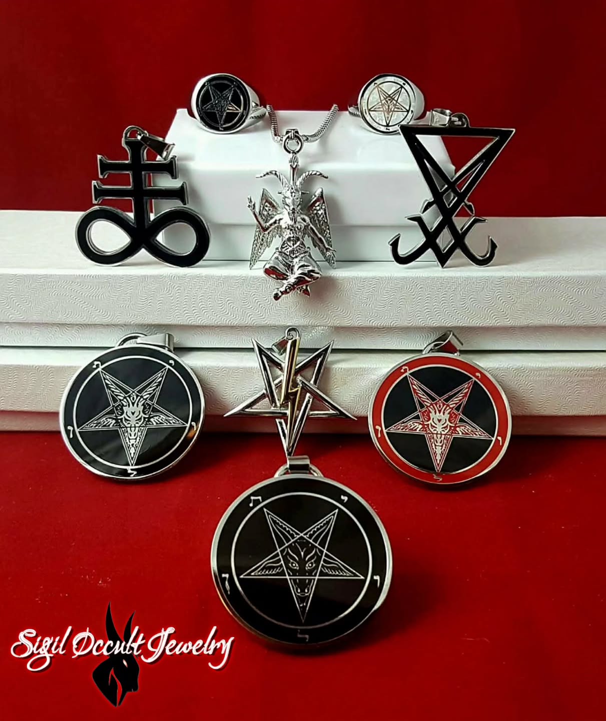 🔥 Invoke the Dark Aesthetic 🔥
Unleash your inner rebel with our most iconic symbols — from the Sigil of Baphomet to the Leviathan Cross. Stainless steel, bold finishes, occult power.
Dare to wear what others fear. 🖤
🧿 www.SigilOccultJewelry.com
#SigilOccultJewelry #SatanicStyle #OccultJewelry #GothAccessories #BaphometVibes #WitchyVibes #LeftHandPath #DarkFashion #GothicJewelry #InfernalElegance
#sigilofbaphomet #churchofsatan #hailsatan #SatanicJewelry