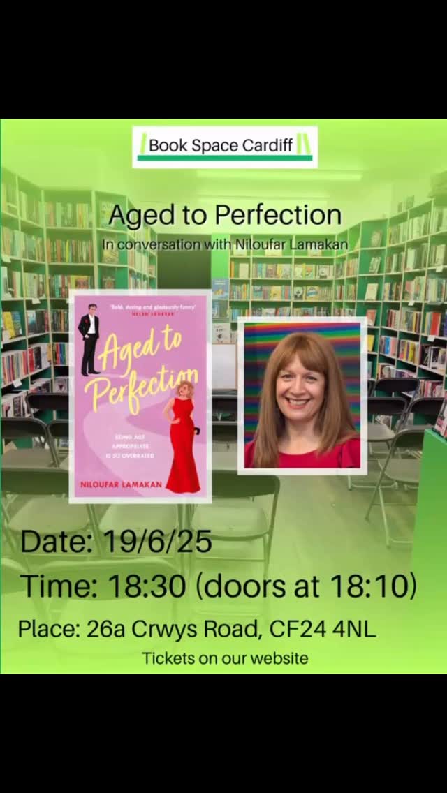 Cardiff friends SAVE 19th JUNE! 😁 So excited to be hosted by the lovely @bookspacecardiff 📚 for an author event. Tickets in link in bio. 🎟️
@onemorechapterhc @cwipprize
#agedtoperfectionnovel #niloufarlamakan #romcom #livingthelife #writing #reading #cardiff #whatsoncardiff #books #romanticcomedy #booklovers #booksigning #books #romanticcomedy #authorevent #fabulousover50 #boomer #babyboomer #proaging #womenover60 #agepositive #midlifewomen #older #olderwomen #midlifewomen #boomers #authorevent #cardiff #southwales