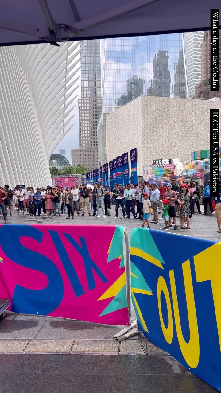 What a day for some Cricket 🏏 
🇺🇸 USA vs Pakistan 🇵🇰 
Rain came outta no where but the people who stayed trooped it out. 
We back this weekend. #t20worldcup #icccricketworldcup #djrevuleo #nyc #OculusNYC