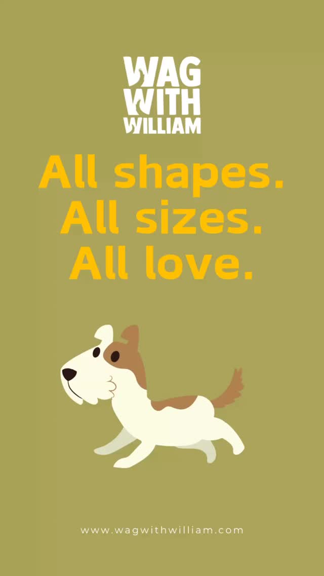 Every size comes with a giant heart. ๐ถ๐ #WagWithWilliam #FearFreeTraining