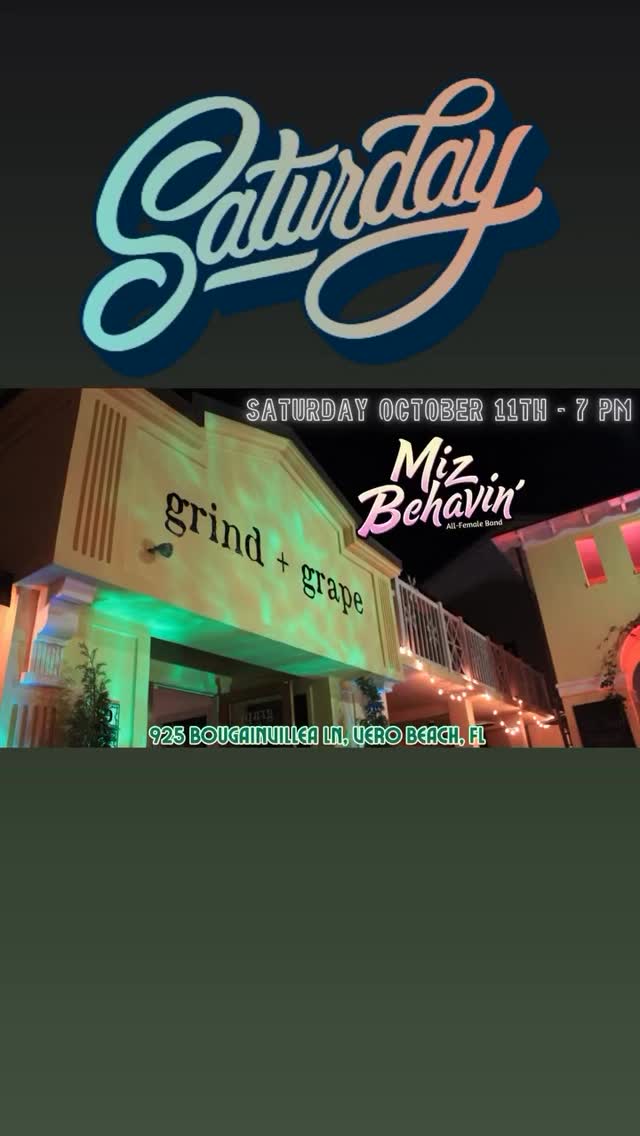 🎸🎤 Saturday night’s calling, Vero Beach! 🎤🎸
Gig #3 — and you know what they say, third time’s the charm! 😎
MIZ BEHAVIN’ is back rockin’ Grind + Grape tonight from 7–10 PM!
Are you ready for us, Vero?! 💋🎶
Let’s crank it up and make this one unforgettable!
#MizBehavin #LiveMusic #VeroBeach #GrindAndGrape #SaturdayVibes #GirlsWhoRock