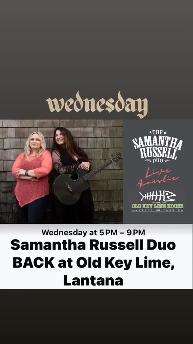 Guess who’s back!
Join Sammie & Skiba mid-week for this outdoor show... on the water!
#sammieandskiba #livemusic #samantharussellduo #wednesday