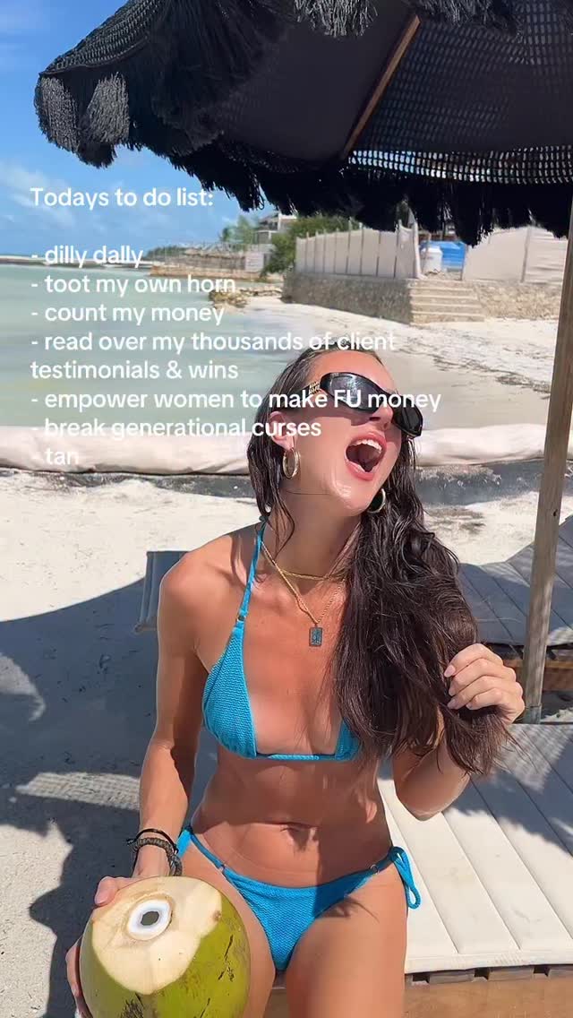 And can’t forget to tan!!! 🤣
Okay but in all seriousness…. It’s my mission in life to empower you to live a life of full FREEDOM. Whatever that means for you.
I’m already getting SOO excited to hear the daily wins that’s about to happen in our 21 Day Money Challenge coming up!!
A full reprogramming of your subconscious to attract wealth with ease.
In just 10-20 minutes a day, you’ll clear scarcity beliefs, rewire your nervous system to feel safe receiving, and start mangentizing money effortlessly. 💗
Comment “MONEY” to join the challenge, starting Nov 3rd!
#moneymindset #moneychallenge #abundance #entrepeneur