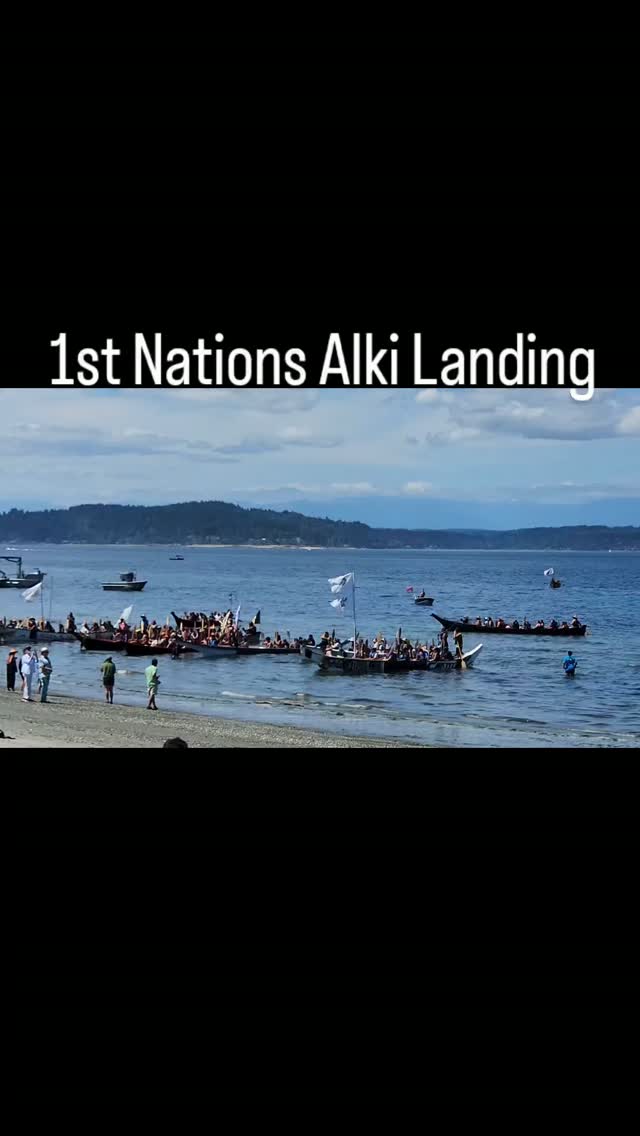 I love this event. Welcome the landing of 1st Nations on Alki.