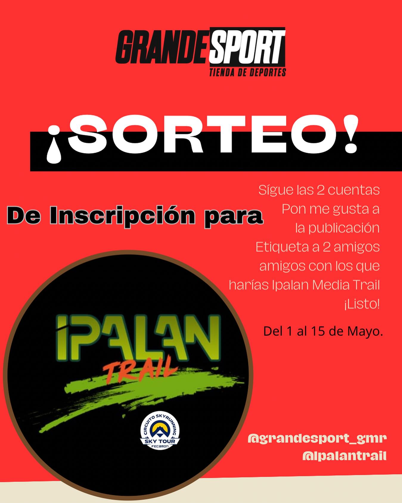 ⛰ 𝗦 𝗢 𝗥 𝗧 𝗘 𝗔 𝗭 𝗢 ⛰
🏃♂️ 𝙌𝙪𝙞𝙚𝙧𝙚𝙨 𝙥𝙖𝙧𝙩𝙞𝙘𝙞𝙥𝙖𝙧 𝙚𝙣 𝙡𝙖 @ipalantrail 𝙮 𝙖𝙪́𝙣 𝙣𝙤 𝙩𝙞𝙚𝙣𝙚𝙨 𝙙𝙤𝙧𝙨𝙖𝙡 ?
¡Aún estás a tiempo de conseguir uno! Sorteamos una inscripción para la @ipalantrail entre todos los participantes. 
¿Como entrar en el sorteo? ¡Muy sencillo!  Sigue estos pasos 👇🏽
1️⃣ Sigue a nuestra cuenta @grandesport_gmr y a @ipalantrail 
2️⃣ Comenta esta publicación, mencionando a un amigo y eligiendo una de las dos distancias. 
3️⃣ Dale Like 💚 a esta publicación y compártela en tus IG Stories.
Puedes participar cuantas veces quieras, siempre y cuando menciones a diferentes amigos. 😒
🔴 El sorteo finaliza el Jueves 15 de Mayo a las 20:00 h. 🕤 
🍀 Suerte a tod@s 🍀
⚠️ Sorteo válido solo para Instagram.
#grandesport #ipalantrail #sorteoscanarias #sorteosespaña #running #trailrunning #trailrunningcanarias #trailrunningespaña #deportes #deporteysalud #lagomera #lagomeraisland #lagomeratravel #lagomeraoficial #canarias #canaryislands #islascanarias @clublaurisilva