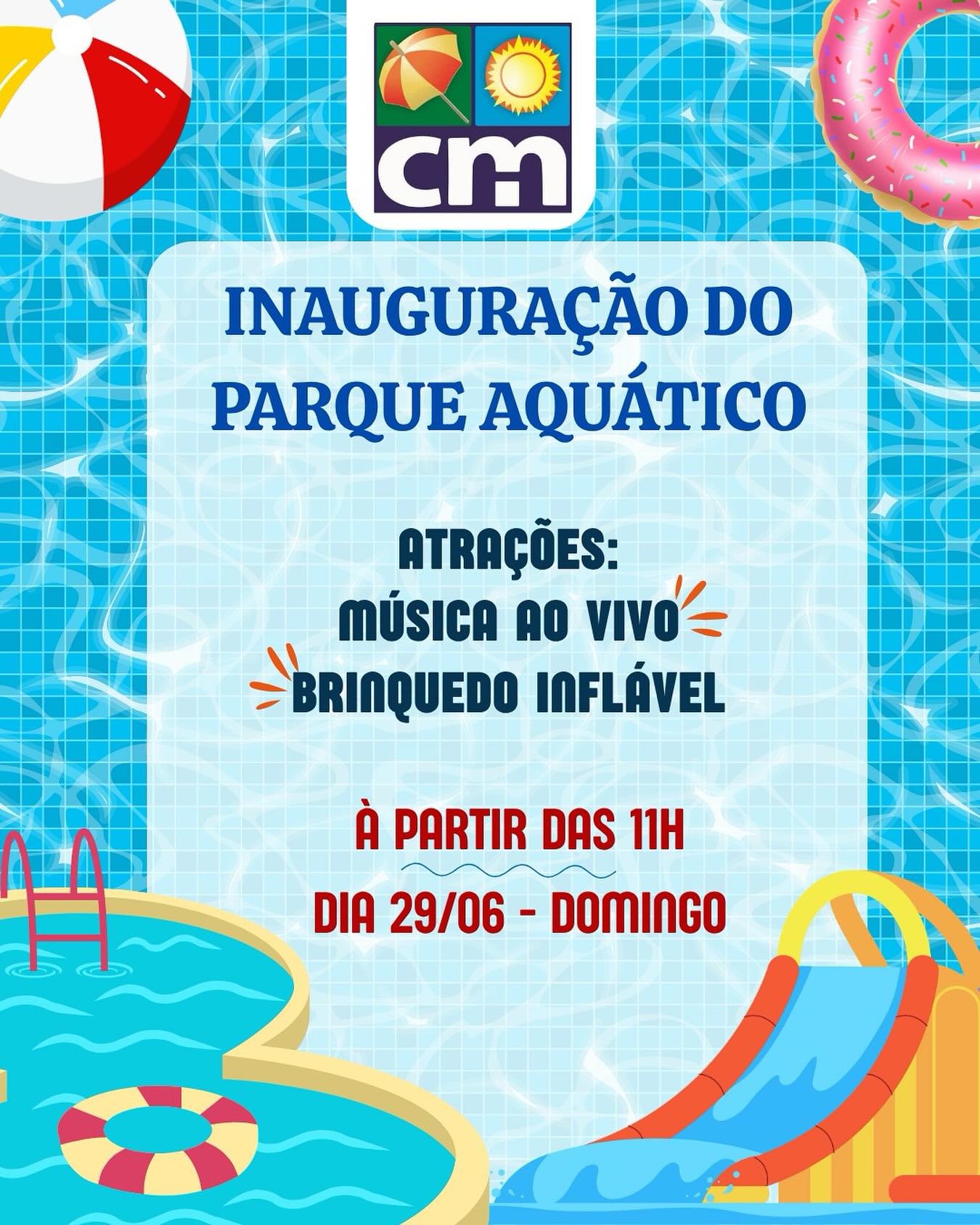 Nesse próximo final de semana, domingo, a partir das 11h, nosso parque aquático cheio de novidades estará esperando por vocês 💦🛝💙😎