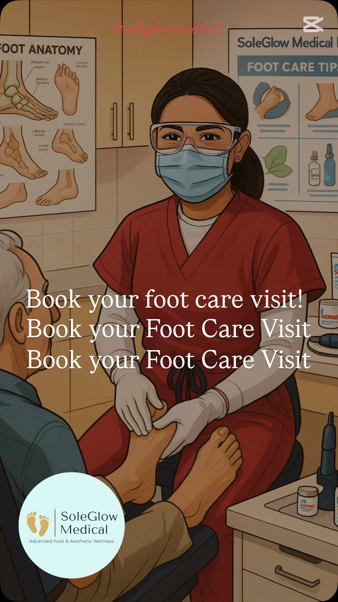 This is your sign to book your foot care visit!
Don’t wait until it hurts — your feet deserve professional, gentle care.
Serving seniors, diabetics, and anyone struggling with thick nails, fungal nails, or foot pain.
📞 Call or Text: 780-655-5084
📧 info@soleglowmedical.com
SoleGlow Medical Inc.
Helping you keep your feet healthy and happy.
#FootCareNurse #MobileFootCare #EdmontonNurse #HealthyFeet #DiabeticFootCare #SeniorCare #SoleGlowMedical