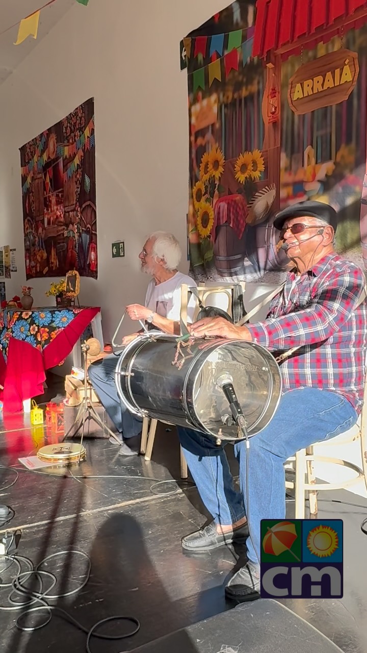 Detalhes do Arraiá do Projeto Viver Bem e do Vida Ativa! Teve baum demais 🪗🌼💙