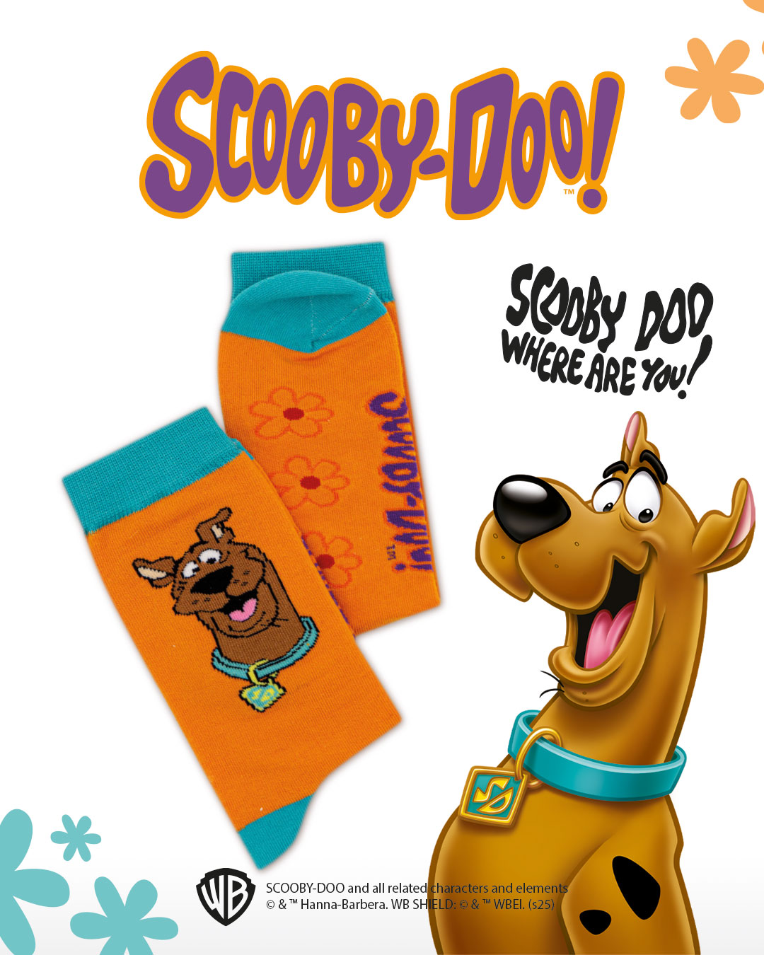 Lleva la diversión y nostalgia de Scooby-Doo contigo a donde vayas con nuestros calcetines con licencia ofcial.