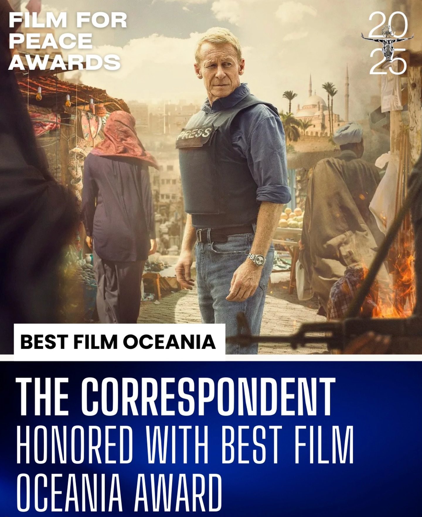 We’re thrilled that The Correspondent has been awarded Best Film at the prestigious International Peace Festival just announced at their Gala Film Awards in Toronto over the weekend ✨