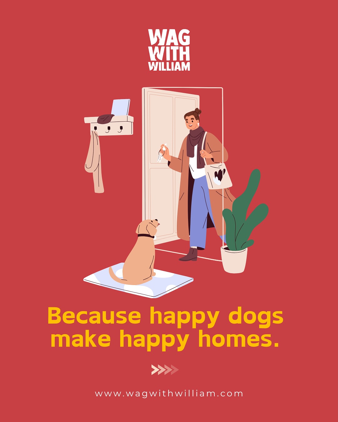 The secret to a happy home? A happy dog, of course!
 #WagWithWilliam #FearFreeTraining #PositiveReinforcement
