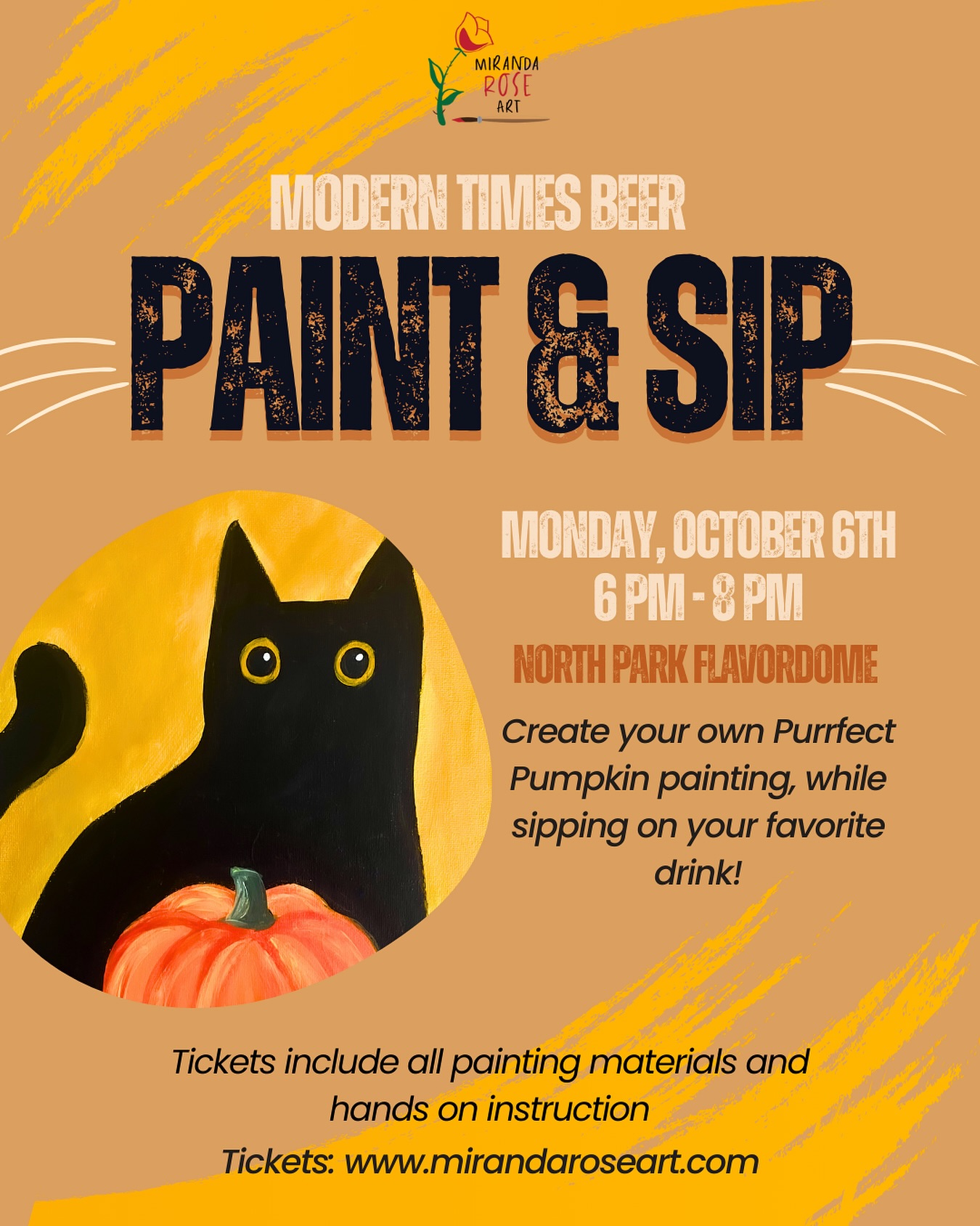 upcoming paint & sip! come paint a cutesy, spooky kitty with me and get some craft beers while you’re at it🍺 @moderntimesbeer @moderntimespubs
all ages welcome🤗 tickets at www.mirandaroseart.com!
🐈⬛🐈⬛🐈⬛