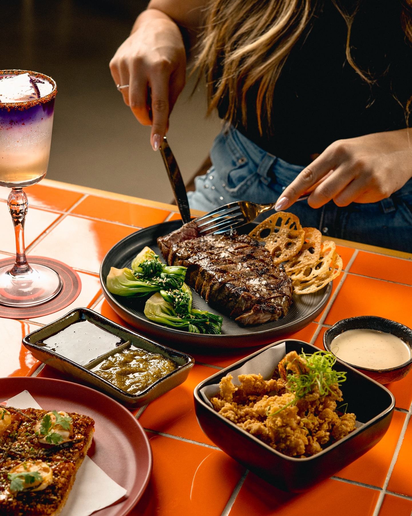 Flame-kissed, soy-glazed, and perfectly tender, the Ginger Soy Angus Ribeye hits all the right notes.
Served with warm yuzu-bokchoy salad and serious main character energy. #VNYLHiFi