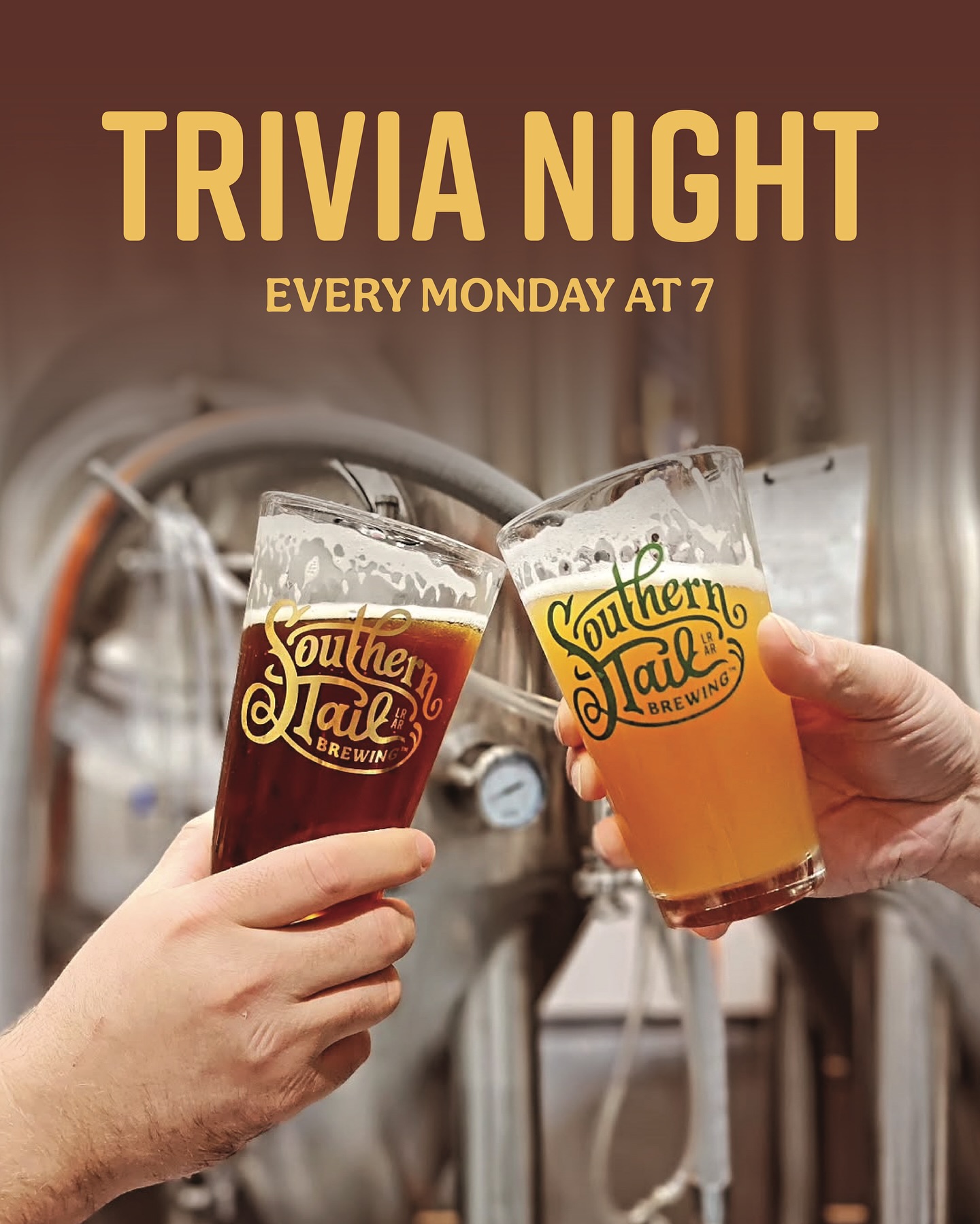 The smartest move on a Monday… is Trivia at Southern Tail. 🧠🐾 We’ll see you tomorrow night in the dining room at 7!
📍Southern Tail Brewing
🗓️ Every Monday night
⏰ 7 PM