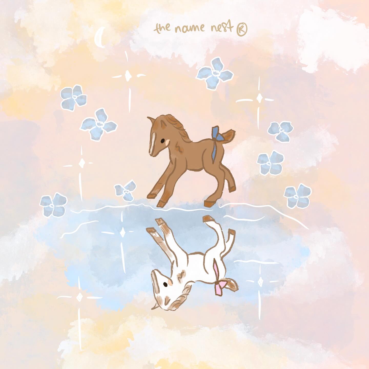 Romeo & Juliet 🫶 my newest whimsical artwork for your walls. After creating this and my ‘dream away’ artwork it’s giving ‘Fantasia’ vibes ✨