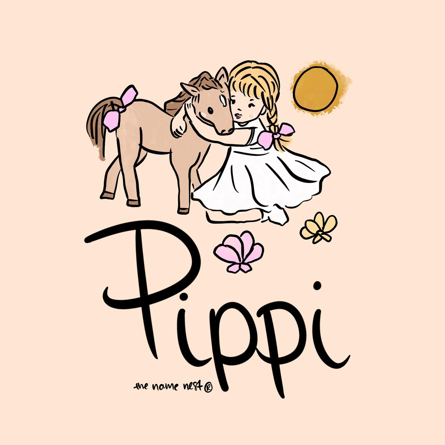 Pippi ~ such a beauty to behold, her little soul who comes from the sea,
with her loyal and gentle nature, she is happiest when she is with me,
with a special love of animals, they feel her kindness too,
she finds a peace when out in nature, beneath skies that are sunny and blue,
creative at heart she loves to dream, and share stories with the ones she loves,
Pippi our darling heart, with your golden light from the stars above ✨ original intuitive name meaning and artwork by Tara Sea © of the name nest®.
This name is Scandinavian, Norse and Greek in origin and means ‘lover of horses’. Shout out to @kenzcotter and who welcomed her own little Pippi Ray in July this year ✨🐚
I hope to inspire you and that this name, Pippi, is one you will love and cherish for a lifetime! #thenamenestp
Do you have a special Pippi in your life? Tag them and share the love 💛
Want to purchase this name as an artwork? It is available to buy for only $16.99 as an instant A4 download on our website www.thenamenest.com