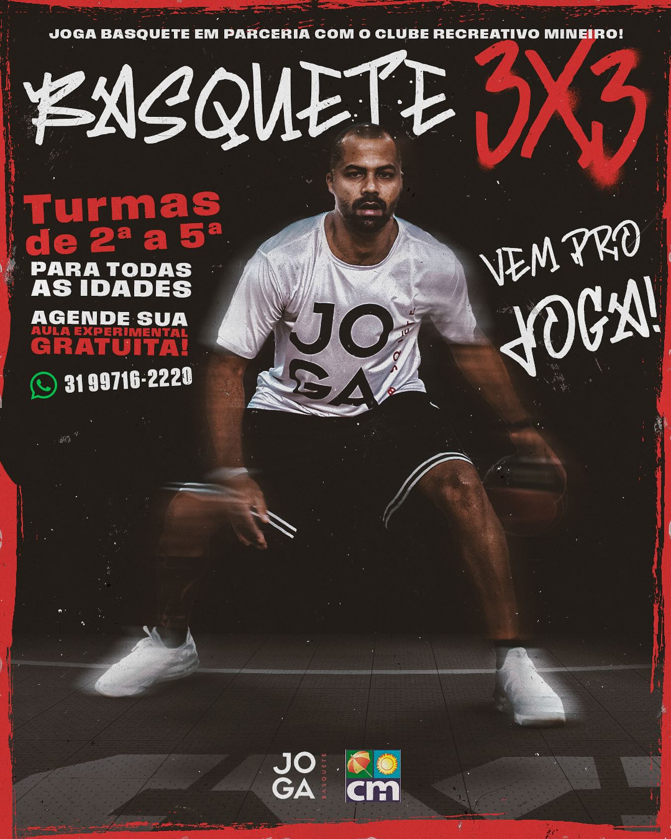 Novidade na área ‼️cansado de jogar basquete sozinho? Então, venha jogar com a gente! 🏀Mais informações 99716-2220