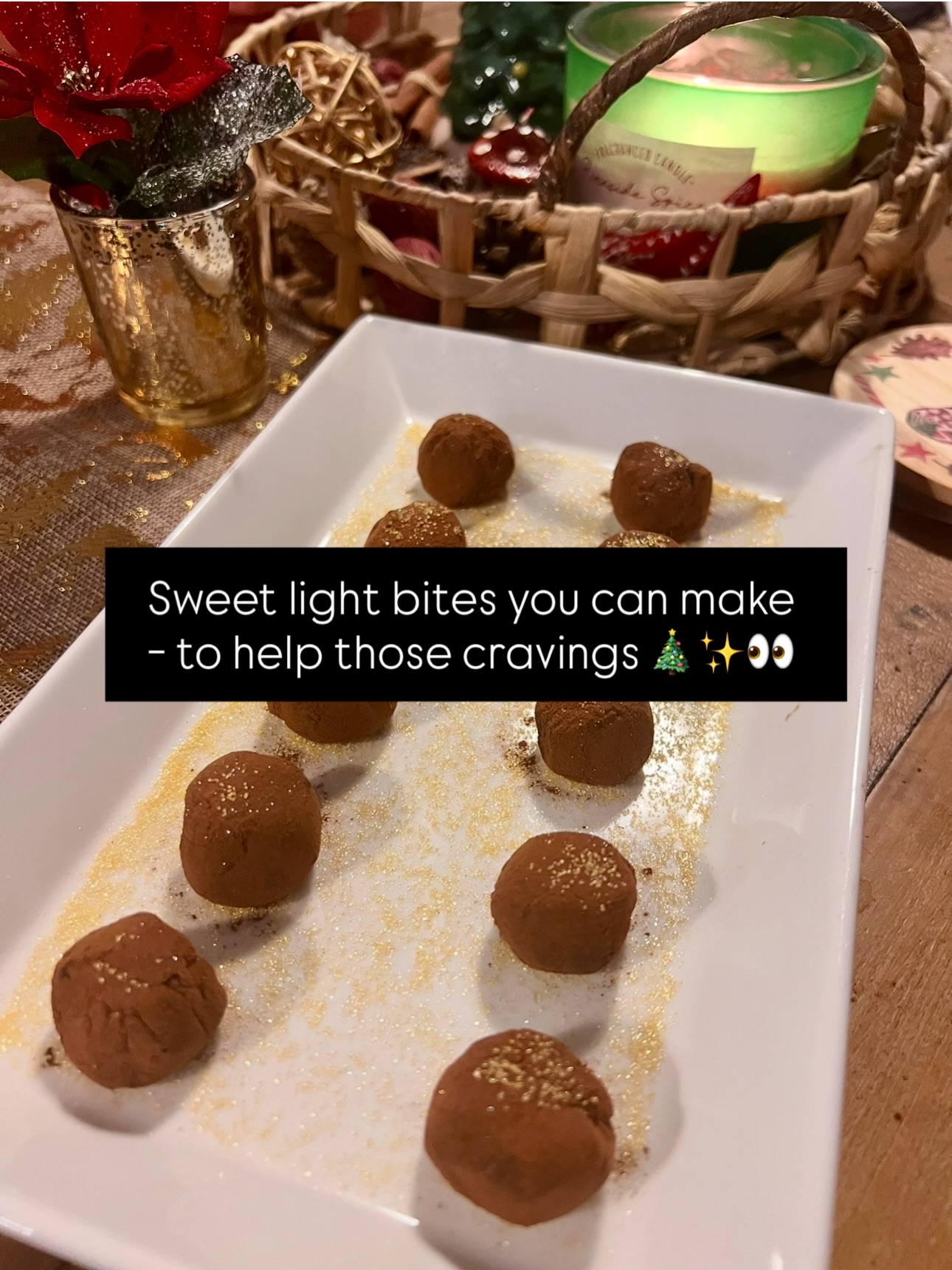 TRY MY SWEET FESTIVE SNACKS 👀👆🎄
Let’s be honest - we’re all eating more sweet stuff at Christmas 🎄🍫
And that’s completely normal, it’s the time for it 👏
If you’re someone who:
👉 wants something sweet every day
👉 doesn’t want to fall into the “I’ve ruined it now” spiral
👉 wants to feel good in your body
…this post is for you 🥰👇
Save these nutritious-but-yummy homemade sweet snacks I am making on repeat!
Just small swaps that still hit the spot… and they don’t take that long to make - choose one to start the week!?
✨ Chocolate Truffles
Dark chocolate, oat milk, coconut sugar, vanilla, cocoa
👉 Heat milk + sugar, pour over choc, chill, roll, coat
✨ Protein Pancakes
Eggs, almond milk, self-raising flour, vanilla protein
👉 Whisk, fry, flip 😋
✨ Kate’s Bakes (Cinnamon Pretzel style Bakes)
Self-raising flour, Greek yoghurt, cinnamon, nutmeg, ginger, sweetener
👉 Make dough, shape, bake at 180° for 17–20 mins
✨ Gingerbread Crepes
Plain flour, spices, almond milk, egg, honey, vanilla
👉 Mix, fry, flip 🙌
✨ Easy Overnight Oats
Oats, milk, Greek yoghurt, chia, honey, vanilla
👉 Mix & fridge overnight
A little time away from your usual food doesn’t undo your progress ❤️
A few kind swaps can still make a difference - NO SPIRALLING NEEDED!!!!
👉 DM me if you’d like any of the full recipe, or you can find them over on the website 👀
Search ‘Kate’s Kitchen’ on Amazon for my two recipes books for more food like this - & head into 2026 on my vibe 😉
Save this for the next “I just want something sweet” moment 😅
#kateskitchen #legsbumsandbubbas #katesmumfitclub