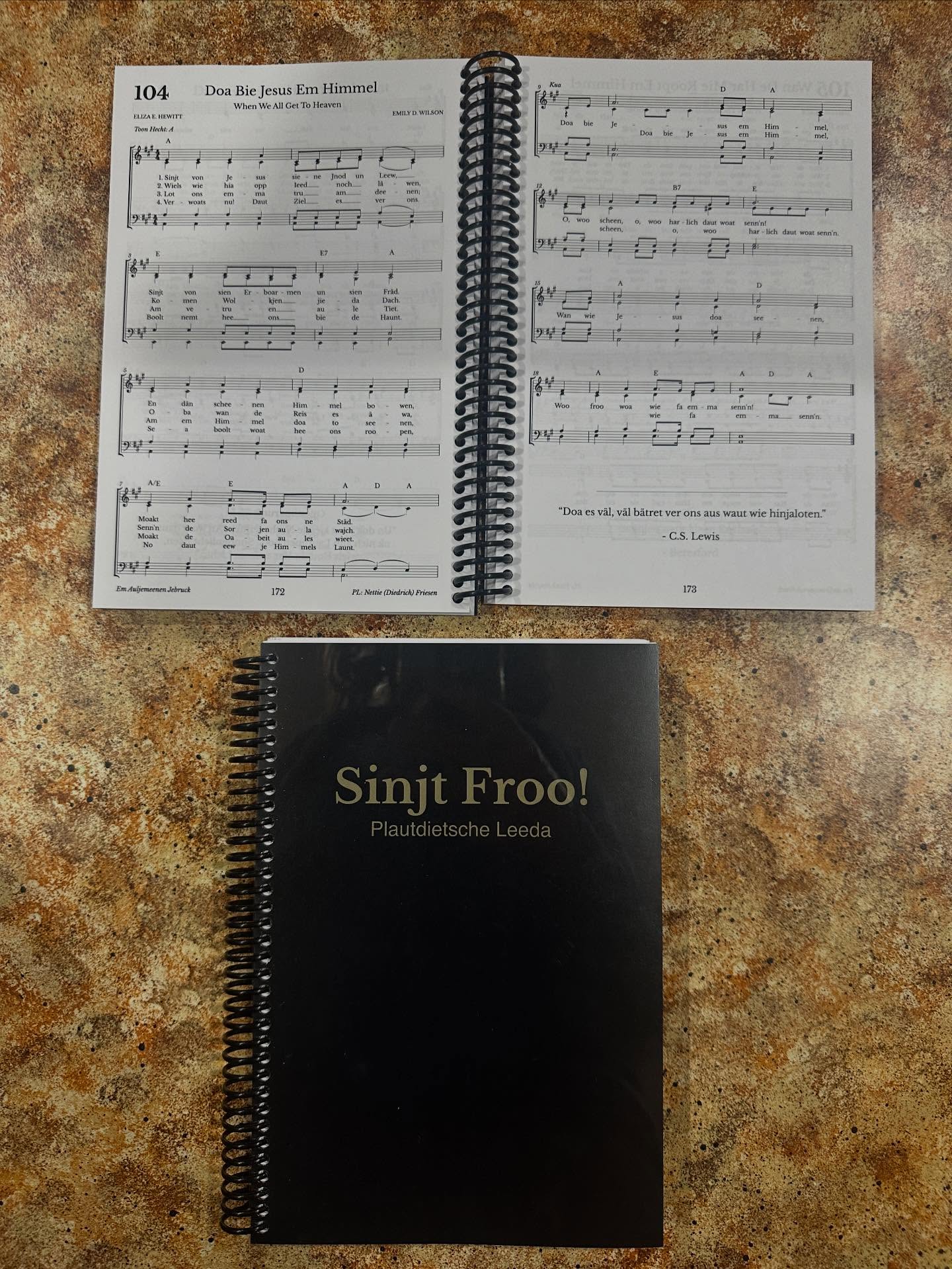 Just in time for the new year! A new colouring book in the Low German Bible story series, and finally, the spiral bound version of the notated Low German song book! Will be available directly from D'Friesens or at Sunny Day Foods in Winkler.
#dfriesensmusic