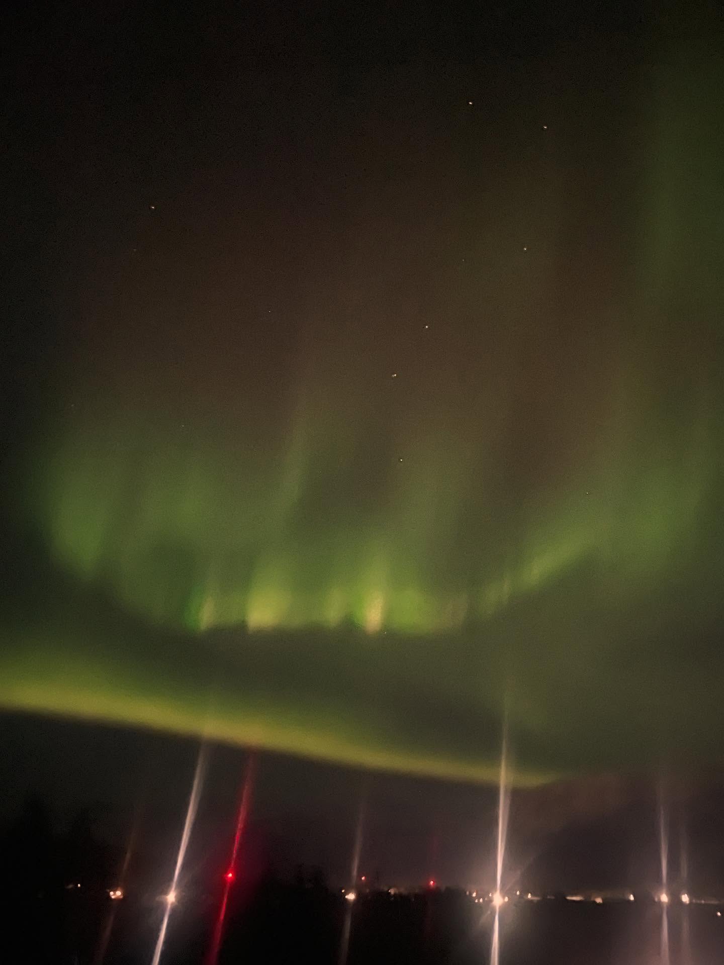 We are closing at 1 today due to the snow. Be safe out there. #alaskanfudgecompany #winterweatheradvisory❄️ #staysafe
Northern lights from the last time we could see the sky!