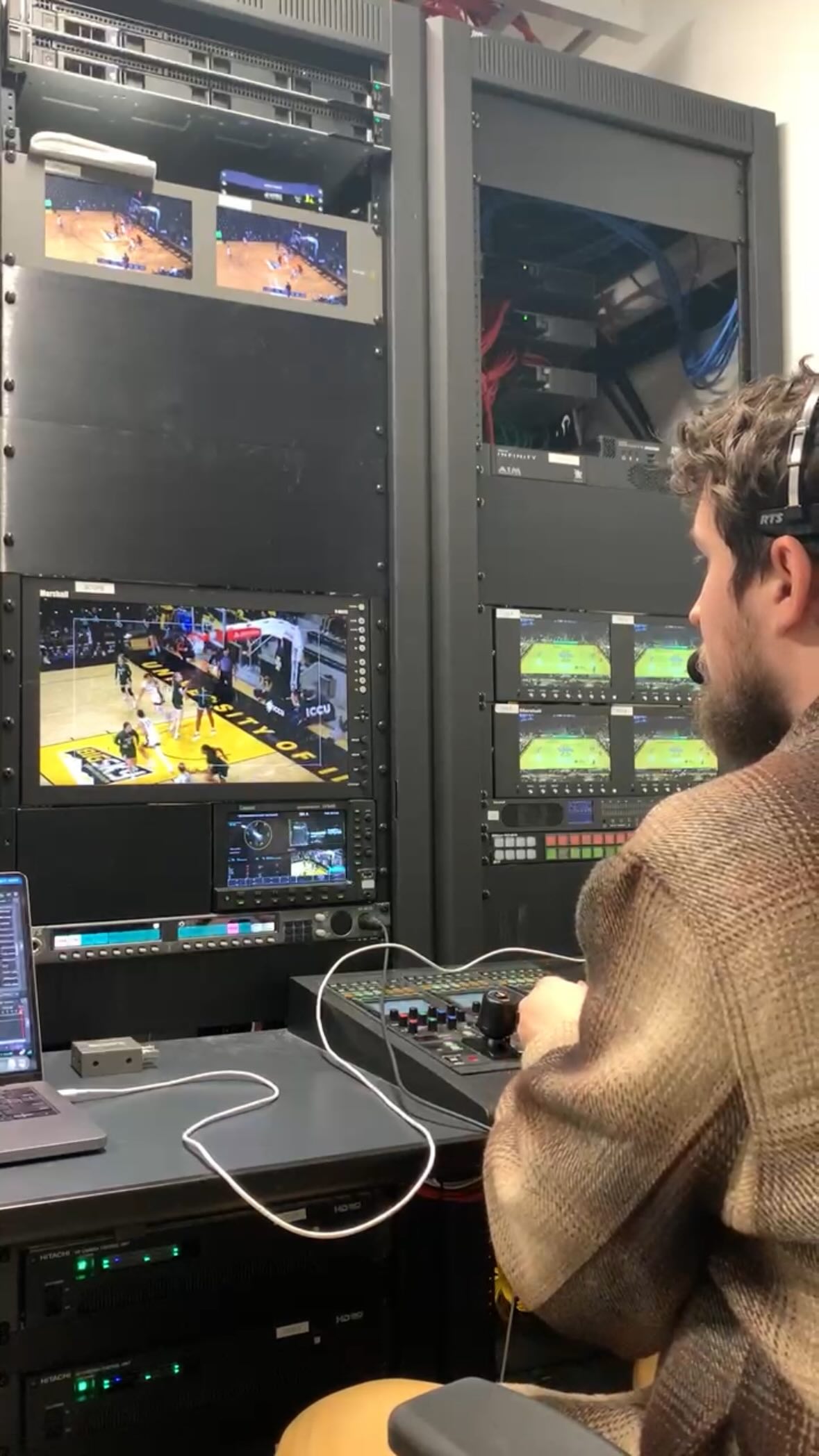 Meet Wyatt Curl, a Vandal majoring in virtual technology and design with a minor in broadcast and digital media. Wyatt is part of the student team behind @idaho_vandals ESPN+ productions, helping bring live athletics broadcasts to life. In this video, he adjusts white balance during a live broadcast to keep the picture looking sharp and balanced in real time. Wyatt is one of many Vandals gaining hands-on experience through student jobs, internships and other real-world opportunities while still in college.