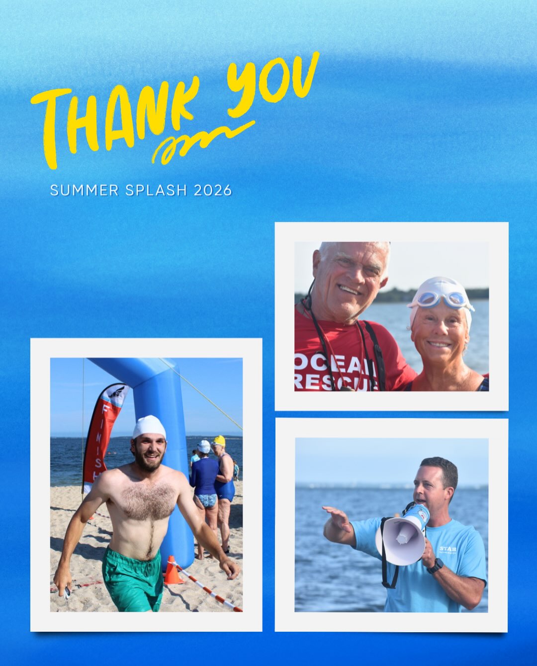 Thank you for another wonderful Summer Splash!
To everyone who swam, volunteered, cheered, and joined us for our 3rd annual event - thank you for being part of it. We are grateful for this community and already looking forward to next year. 🏊🌊